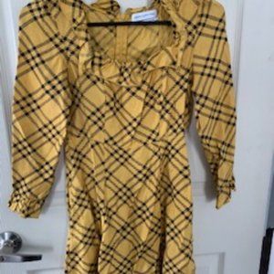 Urban Outfitters Yellow Plaid Dress